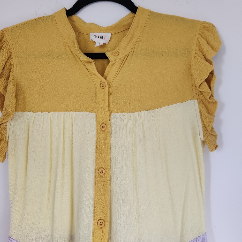Bibi Spring Color Block Mini Dress (S) - Picture 5 of 6